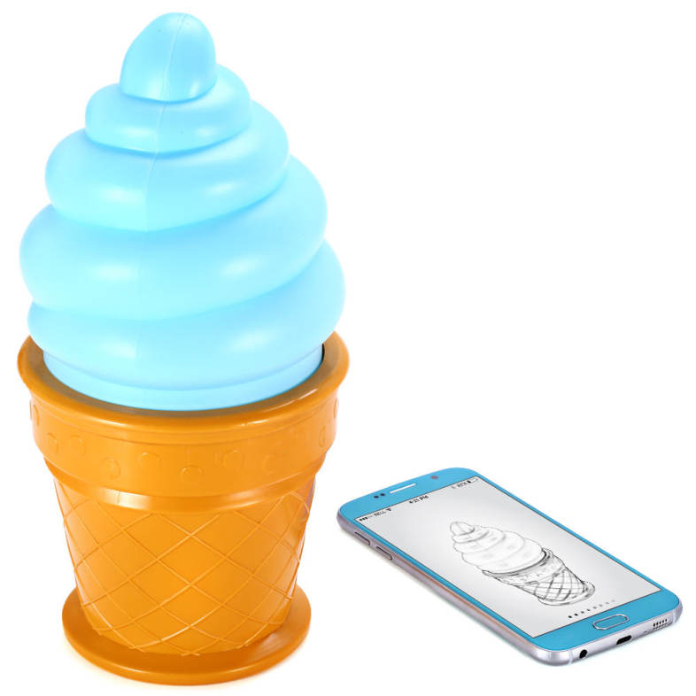 Ice Cream Cone Shaped Night Light Desk Table LED Lamp for Kids Children Bedroom Decor Lights