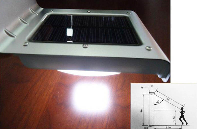 FZD-039 16 LED Solar Outdoor Light Energy Saving Light-control Infrared Motion Sensor Wall Lamp
