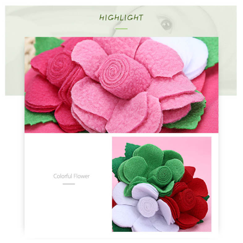 Fashionable Big Flower Decorated Babies Beanie Hat