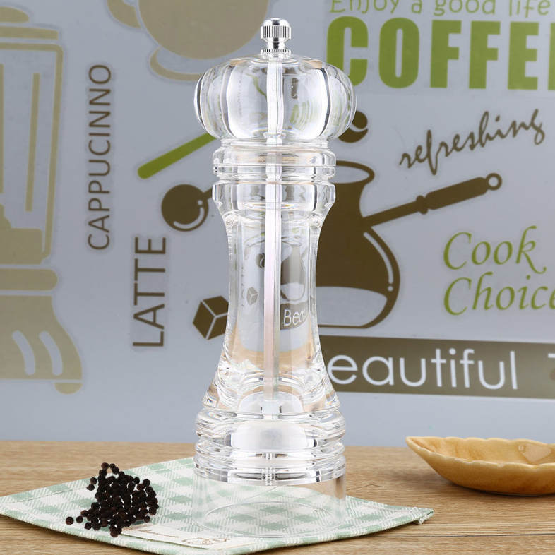 Arcylic Manual Pepper Salt Spice Mill Kitchen Accessories