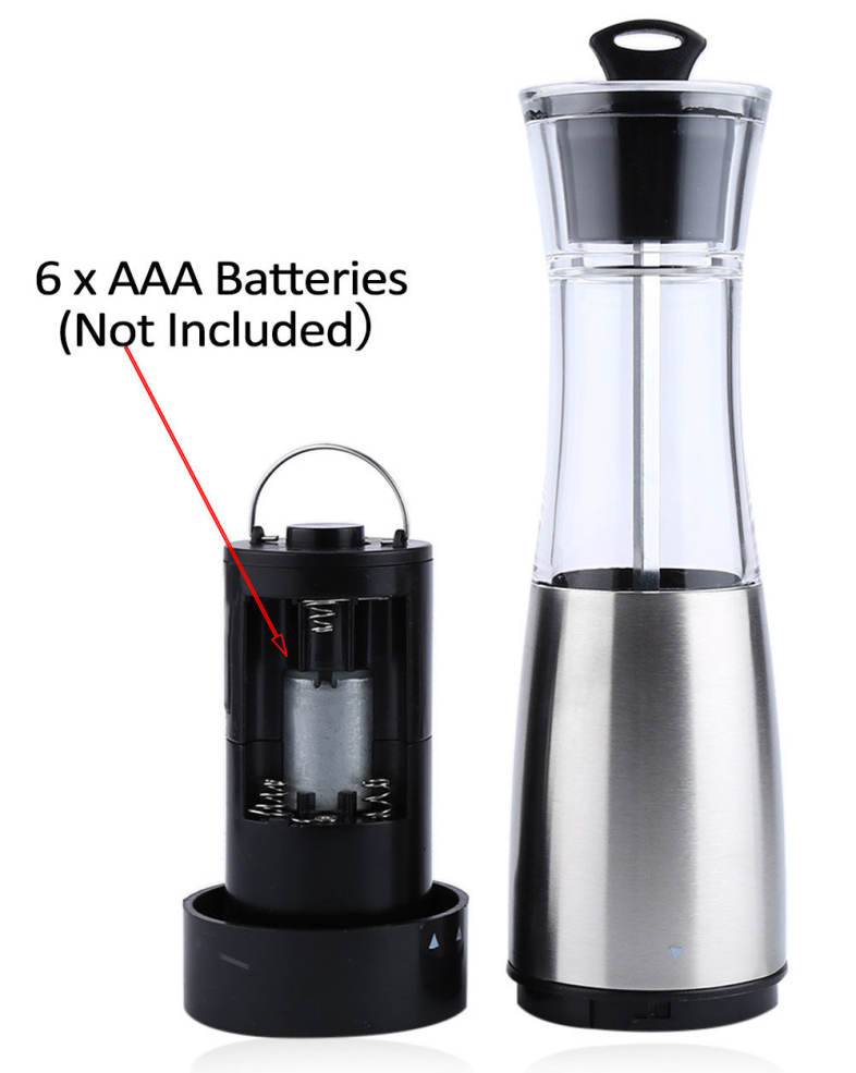 Electric Pepper Salt Mill Stainless Steel Arcylic Kitchen Accessories