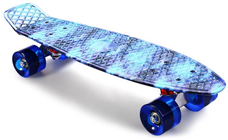 CL-94 Printing Blue Starry Sky Pattern Skateboard Complete 22 inch Retro Cruiser Longboard