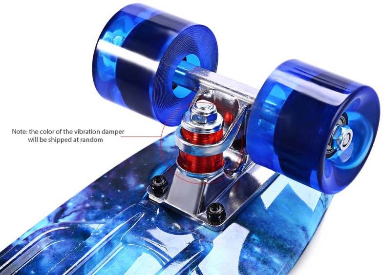 CL-94 Printing Blue Starry Sky Pattern Skateboard Complete 22 inch Retro Cruiser Longboard