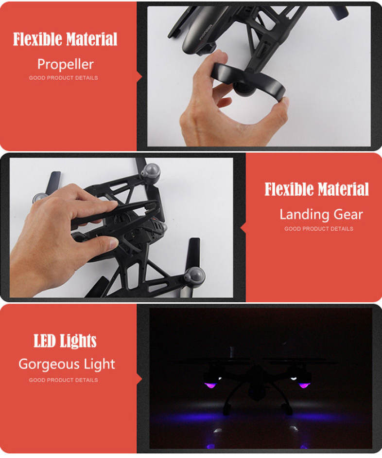 JXD 509G RC Quadcopter 5.8G Real-time FPV 0.92MP Headless Mode with Light
