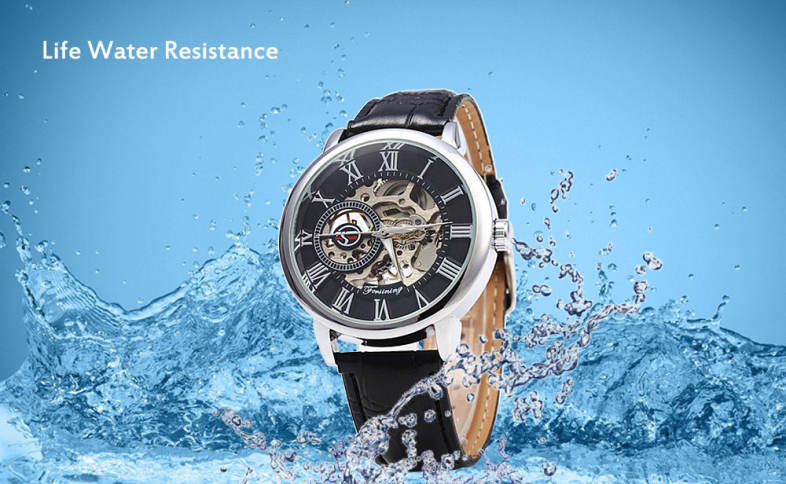 Forsining Men Auto Mechanical Leather Wrist Watch
