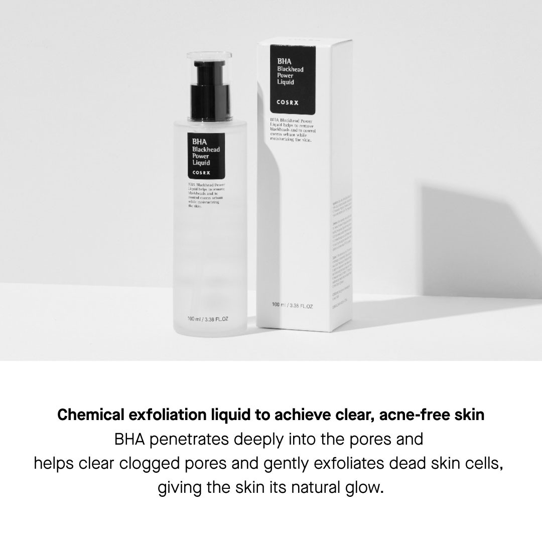 COSRX BHA Blackhead Power Liquid 100ml Natural BHA Willow Bark Water Nourishing Soothing Anti