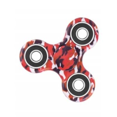 CAMOUFLAGE PRINT STRESS RELIEF FOCUS TOY FIDGET SPINNER (RED) -