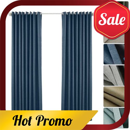 Blackout Curtains for Bedroom Grommet Insulated Room Curtains for Living Room, Set of 2 Panels (53*9