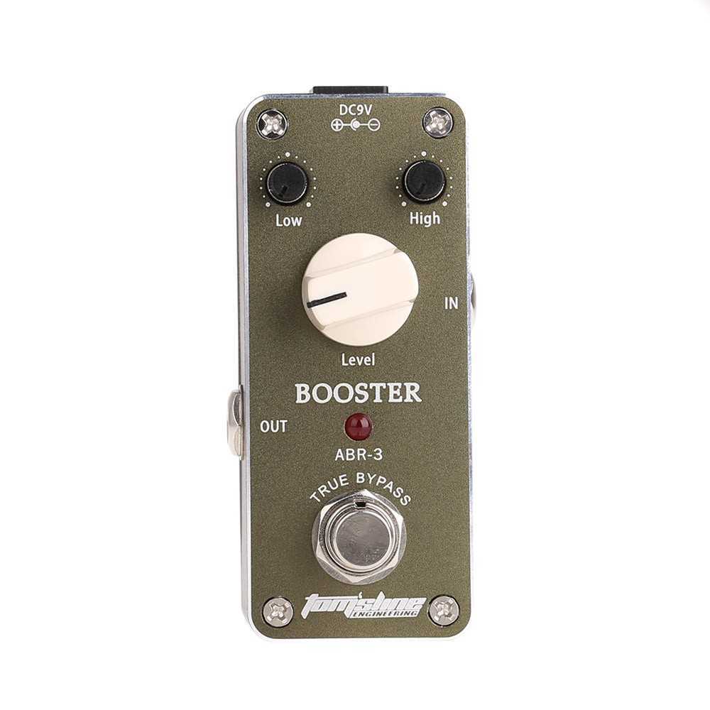 Aroma ABR-3 Mini Booster Electric Guitar Effect Pedal with Fastener Tape Aluminum Alloy Housing True Bypass (Dark Grey) Malaysia