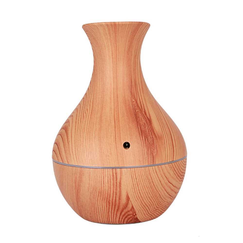 130ml Ultrasound Aroma Diffuser Creative Vase Wood Mini ...