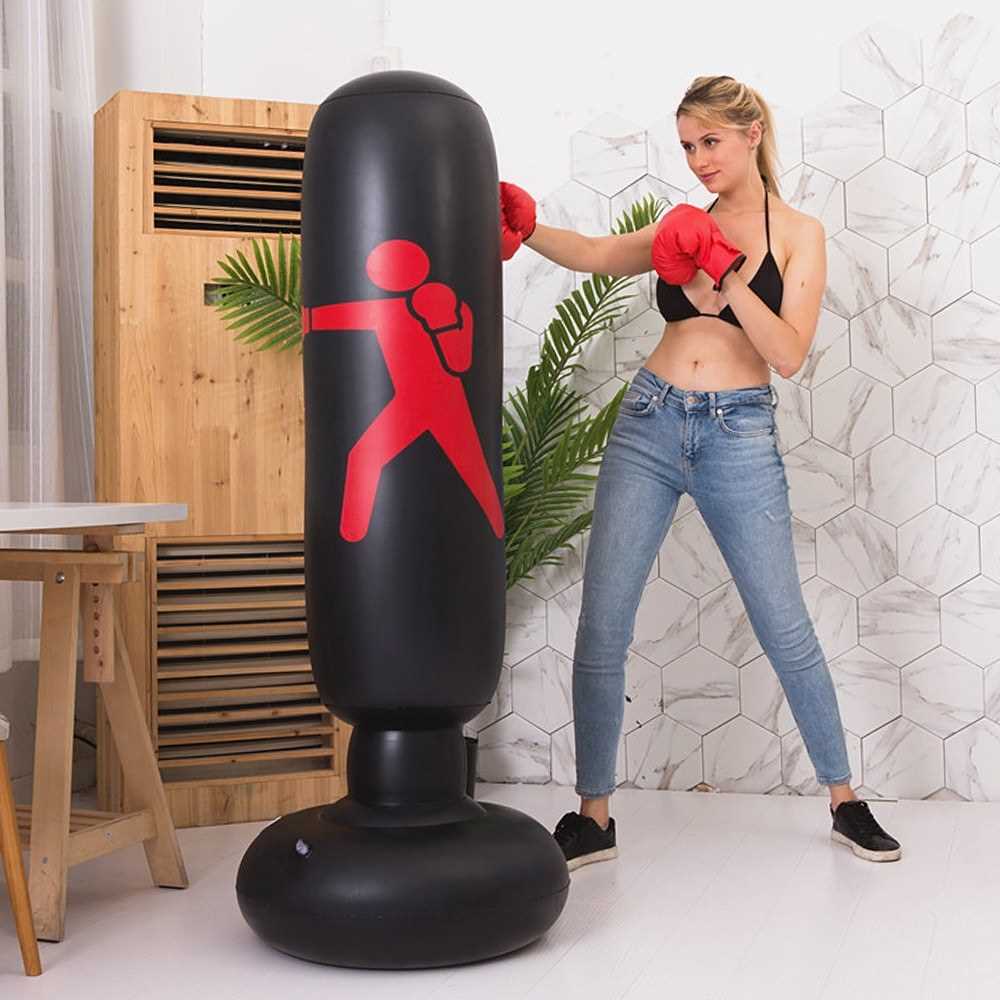 5.2ft Inflatable PVC Boxing Bag Inflatable Punching Bag Fitness Boxing ...